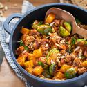 Bauerntopf mit  Kartoffeln und Rosenkohl