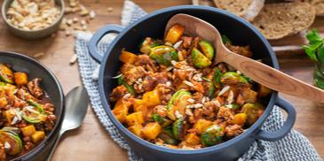 Bauerntopf mit  Kartoffeln und Rosenkohl