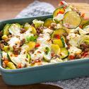 Zucchini-Hackfleisch Gratin mit Fetakäse