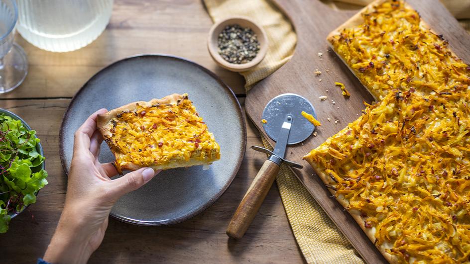 Zwiebel-Kürbis-Kuchen