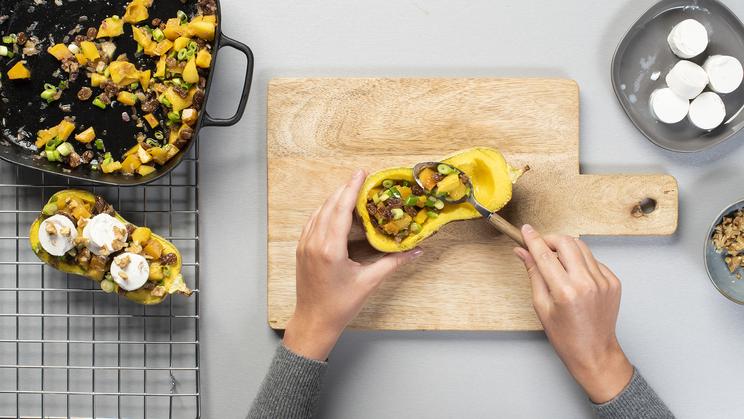 Überbackener Butternut-Kürbis