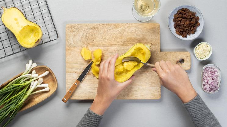 Überbackener Butternut-Kürbis