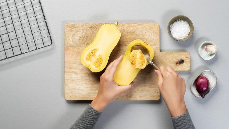 Überbackener Butternut-Kürbis