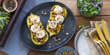 Überbackener Butternut-Kürbis