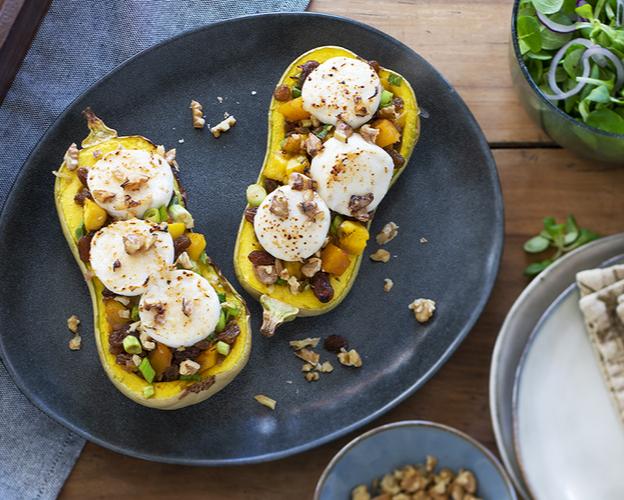 Überbackener Butternut-Kürbis