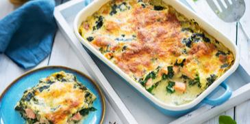 Lachs-Spinat Lasagne