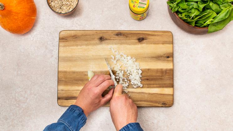 Quinoa-Kürbis-Pfanne mit Spinat