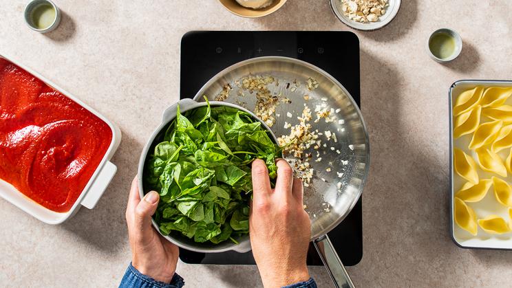 Muschelnudeln mit Ricotta-Spinat-Füllung