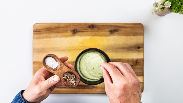 Butternut Pommes mit Basilikum Aioli