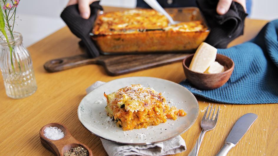 Zucchini Lasagne mit Quinoa