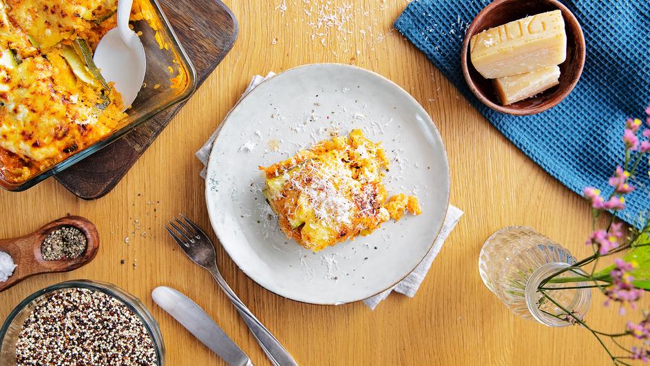 Zucchini Lasagne mit Quinoa