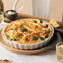 Broccoli-Blumenkohl-Tarte mit Räucherlachs