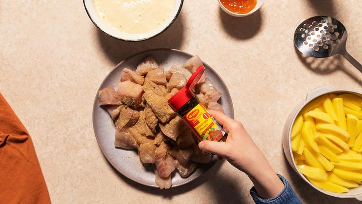 Fish und Chips mit Dip