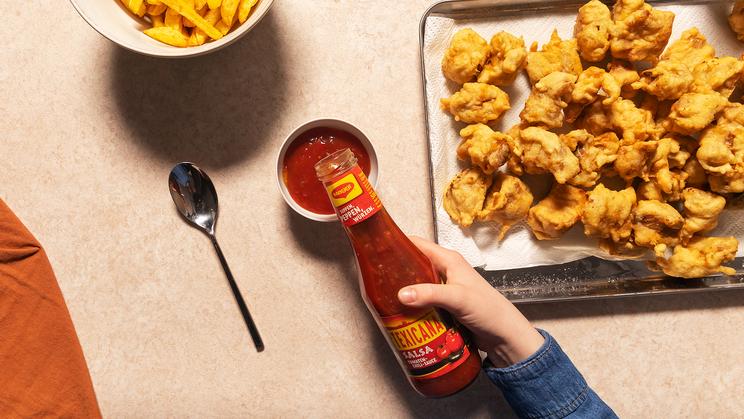 Fish und Chips mit Dip