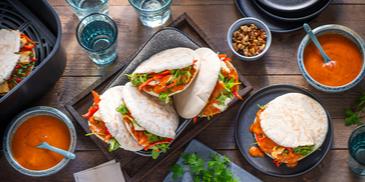 Gefülltes Pitabrot aus dem Airfryer