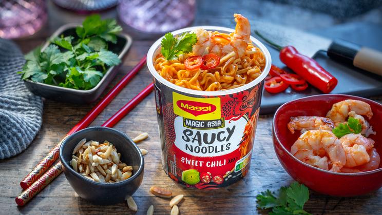 Saucy Noodles Sweet Chili mit Garnelen