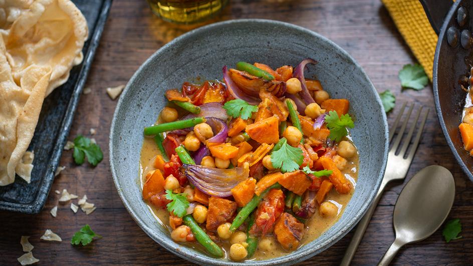 Kichererbsen-Curry mit Süßkartoffeln