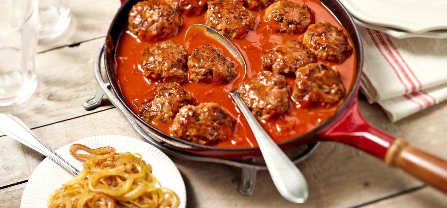 Mini-Curry-Frikadellen: Hackbällchen in Sauce