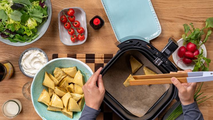 Salat mit Maultaschen im Airfryer