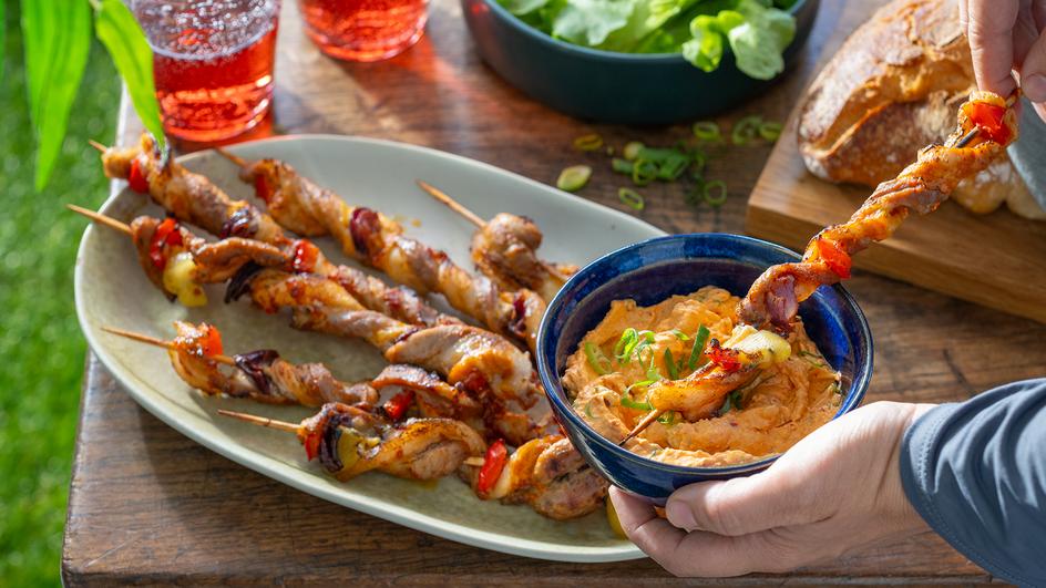 Grillfackeln mit Käse