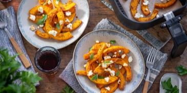 Kürbis mit Feta im Airfryer