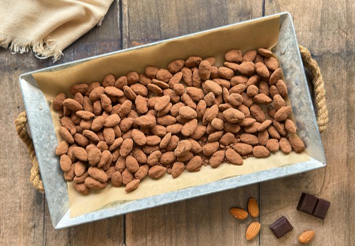 Almendras con chocolate negro