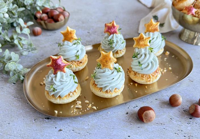 Arbolitos de hojaldre y queso azul