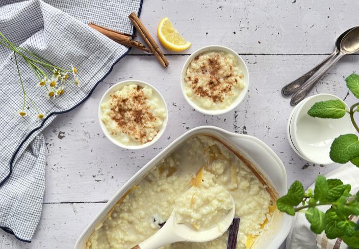 Arroz con leche al horno