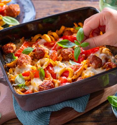 Spätzle al forno mit Salsiccia