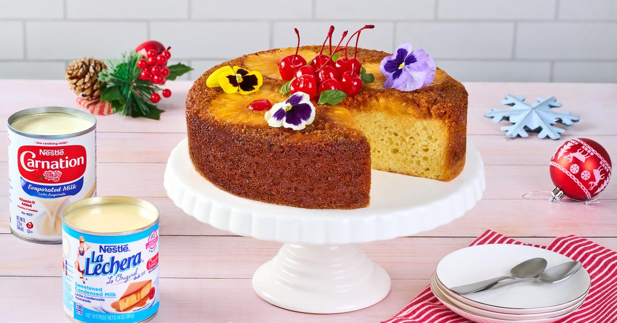 Pastel de piña al revés