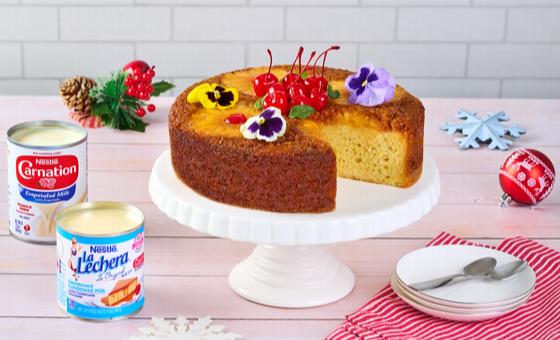 Pastel de piña al revés