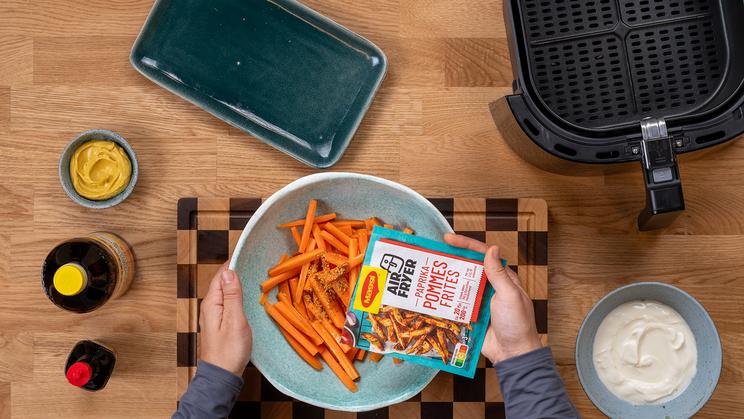 Karotten Pommes im Airfryer