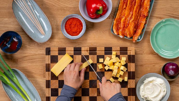 Grillfackeln mit Käse