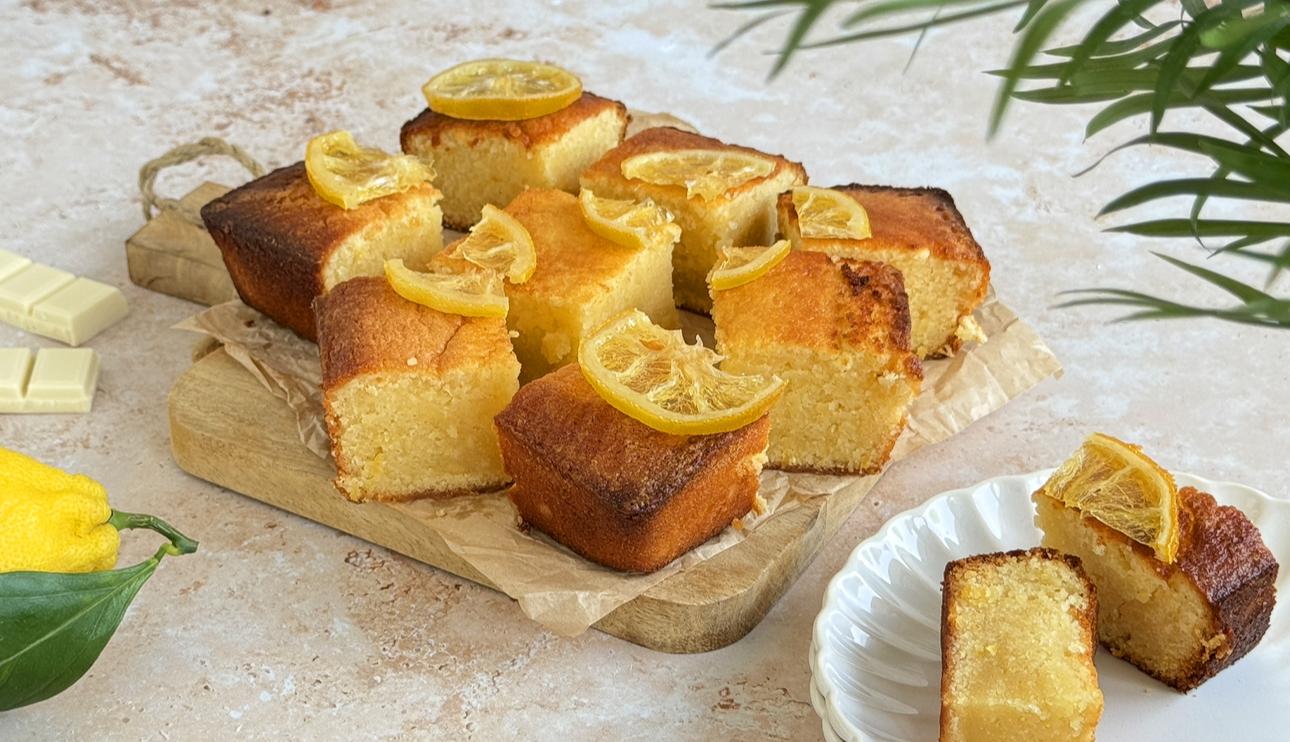 Blondies de limón en air fryer