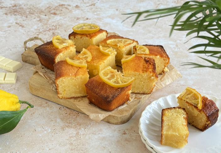 Blondies de limón en air fryer