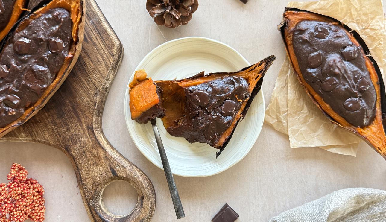 Brownie de boniato en freidora de aire