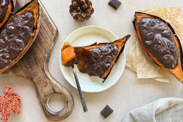 Brownie de boniato en freidora de aire