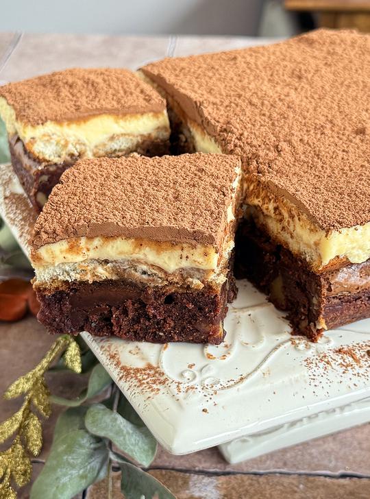 Brownie tiramisú