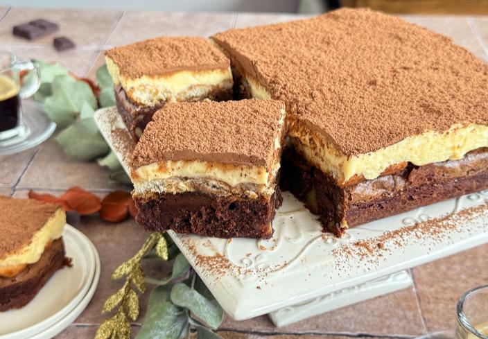 Brownie tiramisú