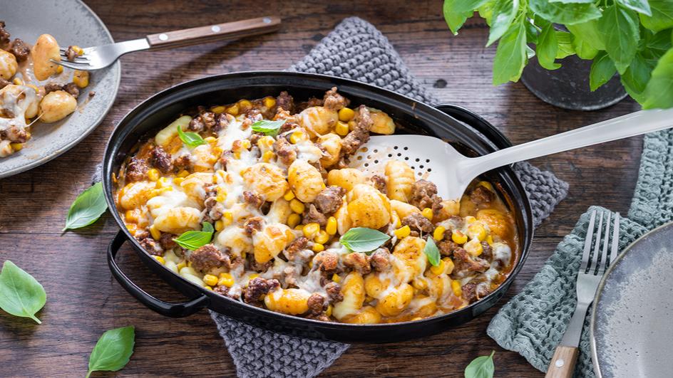 Gratinierte Gnocchi-Bolognese