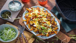 Cheeseburger Loaded Fries im Airfryer