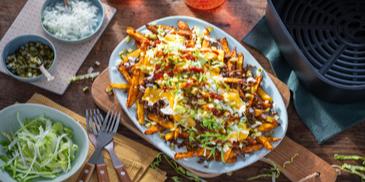 Cheeseburger Loaded Fries im Airfryer