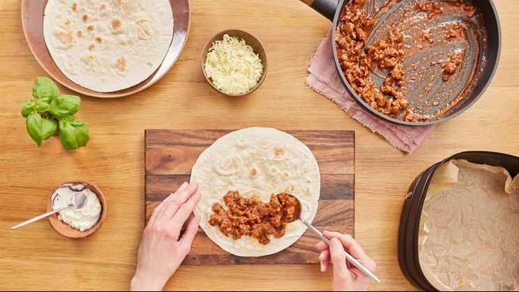 Schnelle Lasagne-Wraps im Airfryer