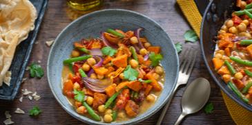 Kichererbsen-Curry mit Süßkartoffeln