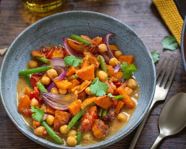 Kichererbsen-Curry mit Süßkartoffeln