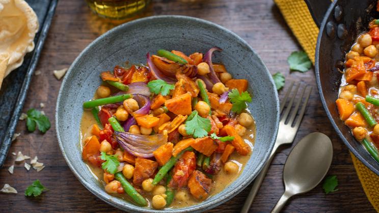 Kichererbsen-Curry mit Süßkartoffeln