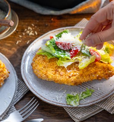 Chicken Caesar Schnitzel im Airfryer