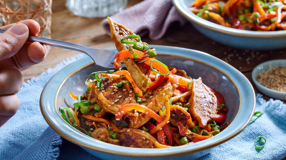 Asia-Maultaschen-Pfanne