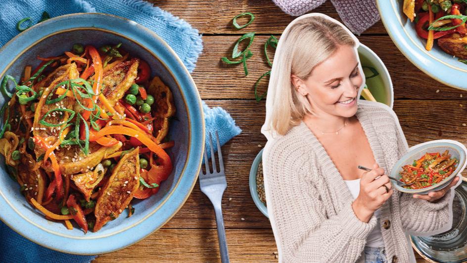 Asia-Maultaschen-Pfanne