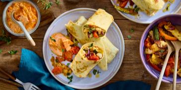 Halloumi Wrap mit Ofengemüse